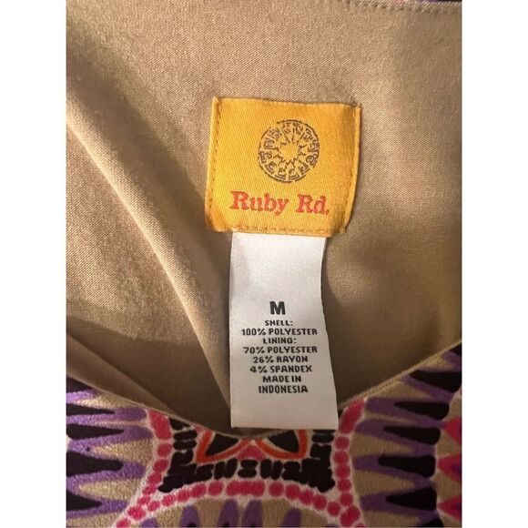 Ruby Rd. Eastern Promise Medallion Scarf Print Top - Picture 5 of 5